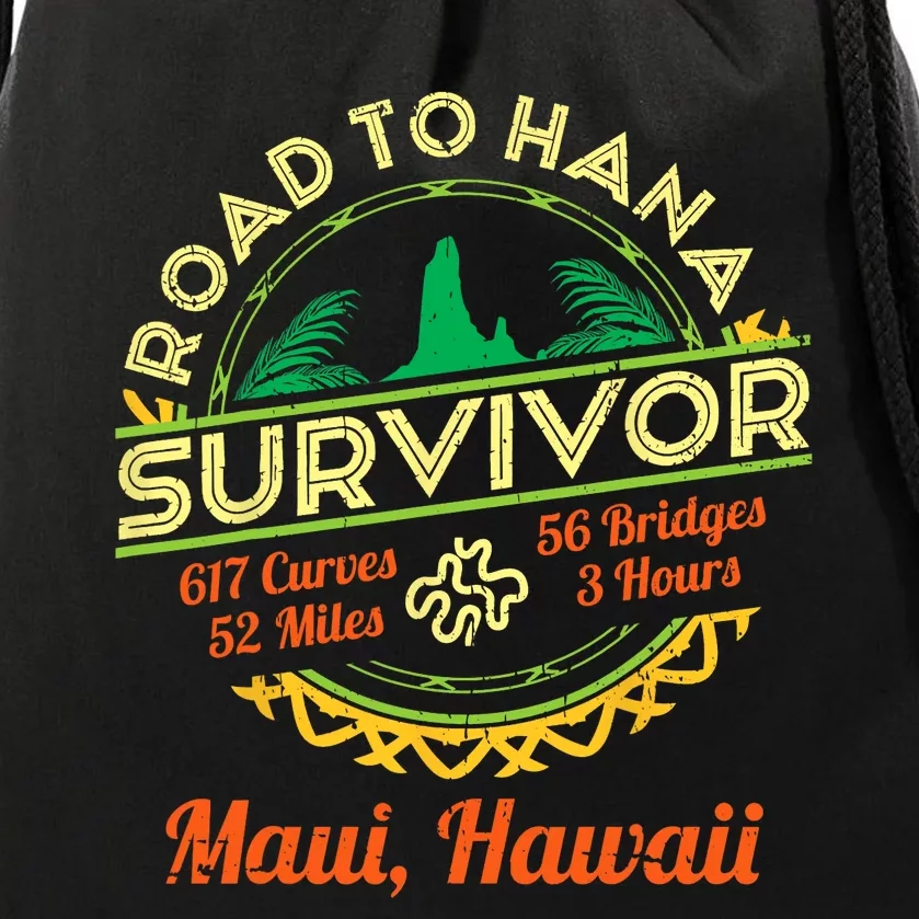 RJC Road To Hana Survivor Maui Hawaii Trip Adventure Drawstring Bag