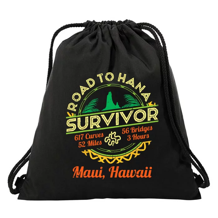 RJC Road To Hana Survivor Maui Hawaii Trip Adventure Drawstring Bag