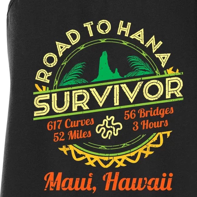 RJC Road To Hana Survivor Maui Hawaii Trip Adventure Women's Racerback Tank