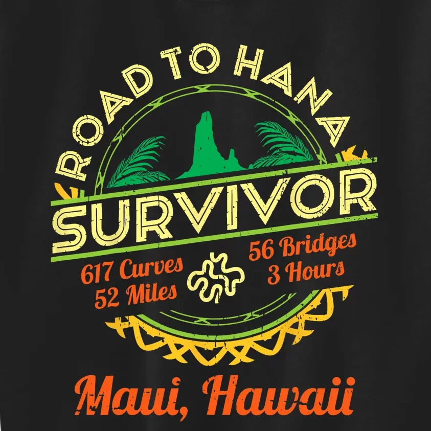 RJC Road To Hana Survivor Maui Hawaii Trip Adventure Kids Sweatshirt