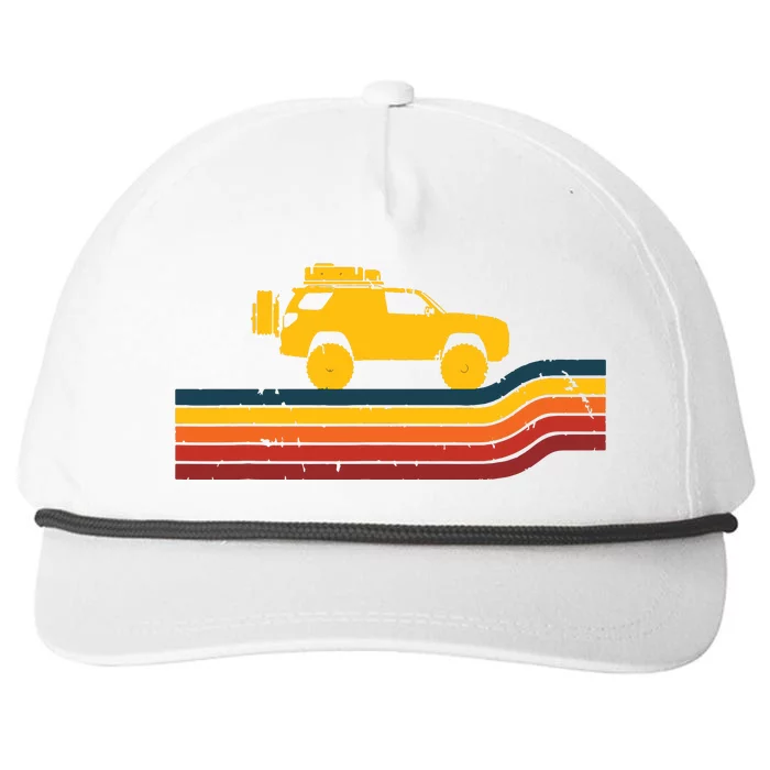 Retro Runner Tracks 4x4 Offload Camping Snapback Five-Panel Rope Hat