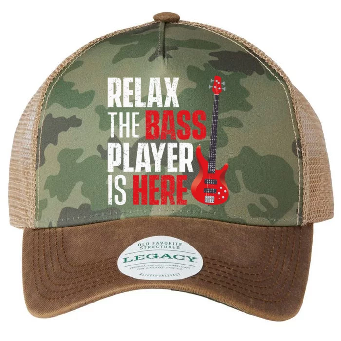 retro Relax The Bass Player Is Here  Bassist Guitarist Legacy Tie Dye Trucker Hat