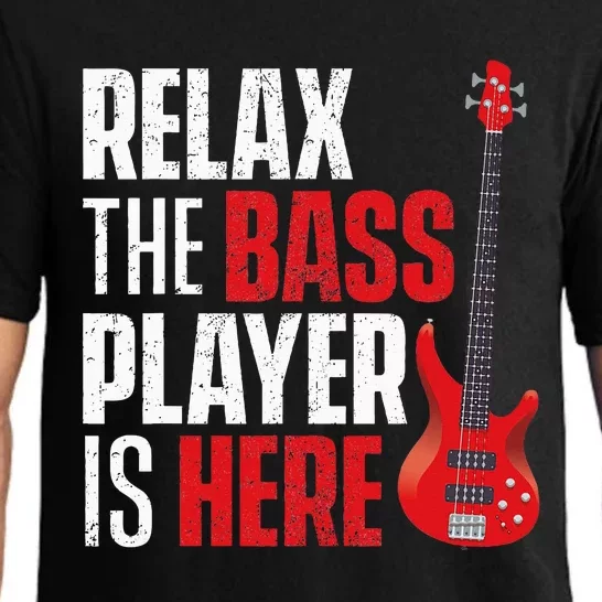 retro Relax The Bass Player Is Here  Bassist Guitarist Pajama Set