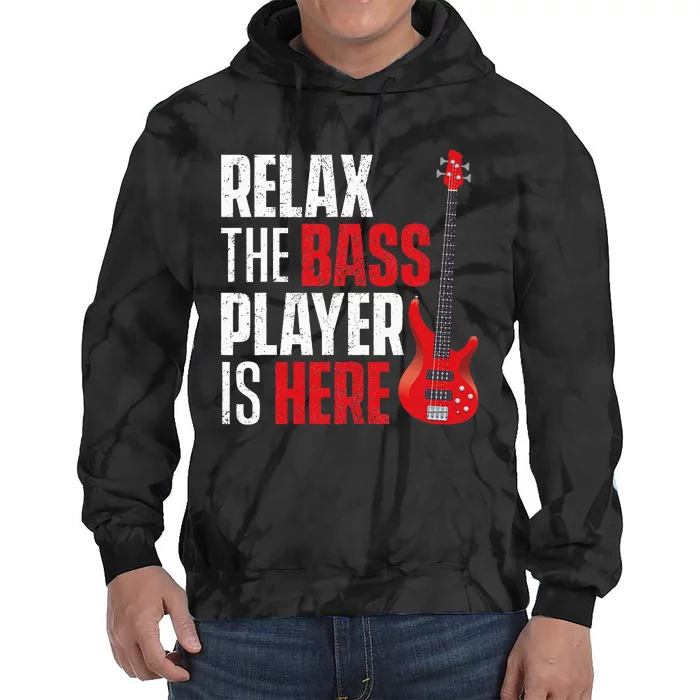 retro Relax The Bass Player Is Here  Bassist Guitarist Tie Dye Hoodie