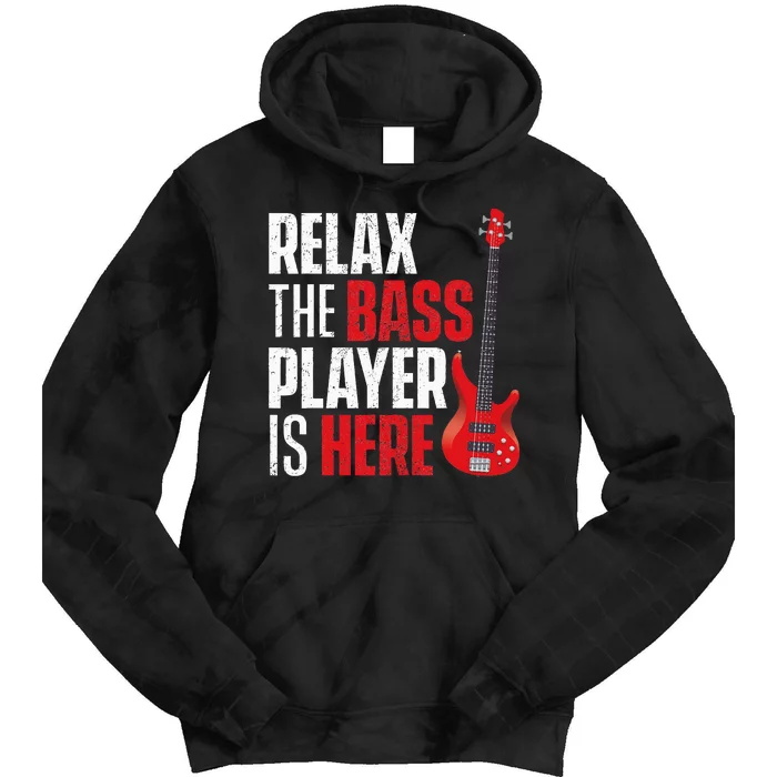 retro Relax The Bass Player Is Here  Bassist Guitarist Tie Dye Hoodie