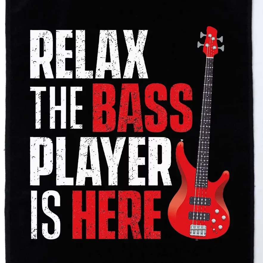 retro Relax The Bass Player Is Here  Bassist Guitarist Platinum Collection Golf Towel