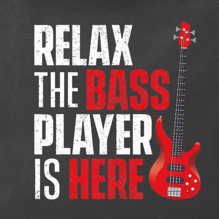 retro Relax The Bass Player Is Here  Bassist Guitarist Zip Tote Bag