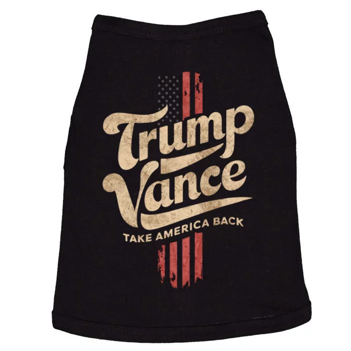 Red Retro Trump Vance Doggie Tank