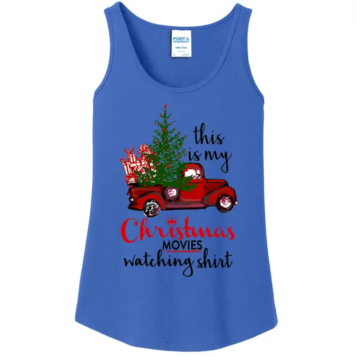 Retro Red Truck This Is My Christmas Movie Watching Gift Great Gift Ladies Essential Tank