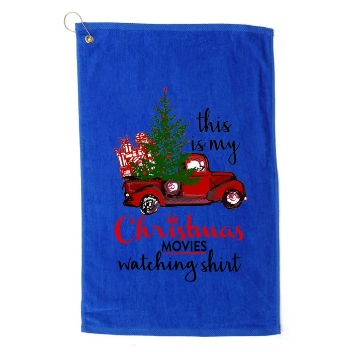 Retro Red Truck This Is My Christmas Movie Watching Gift Great Gift Platinum Collection Golf Towel