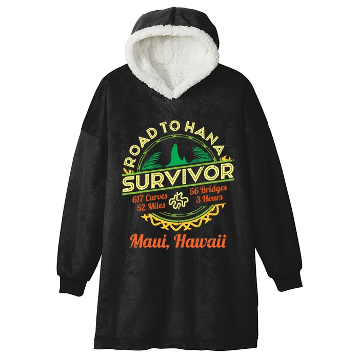 Rjc Road To Hana Survivor Maui Hawaii Trip Adventure Hooded Wearable Blanket