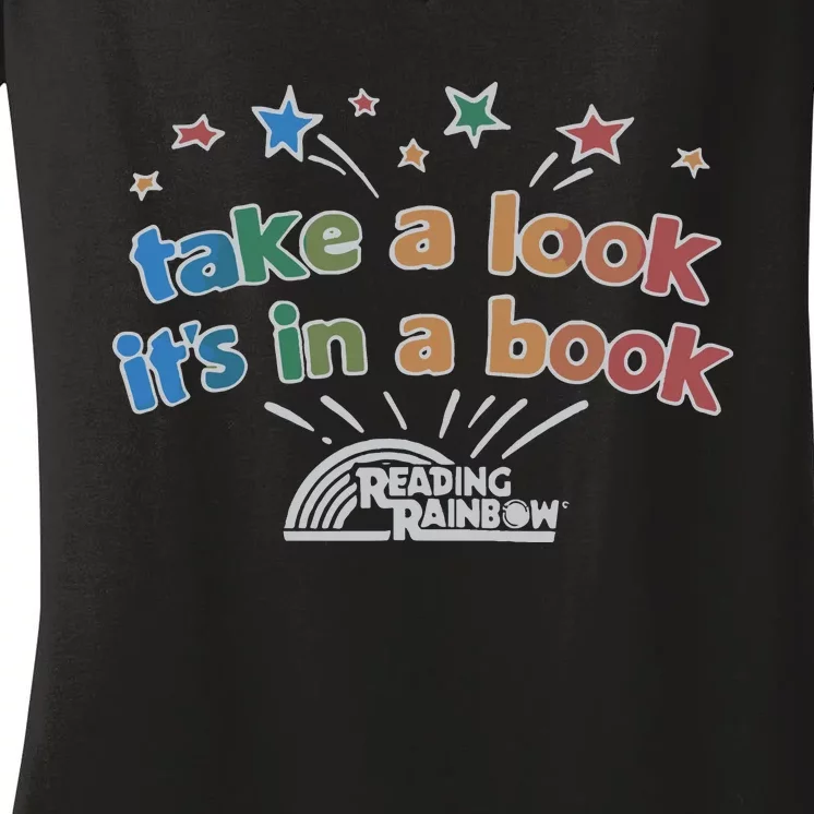 Reading Rainbow Take A Look Women's V-Neck T-Shirt