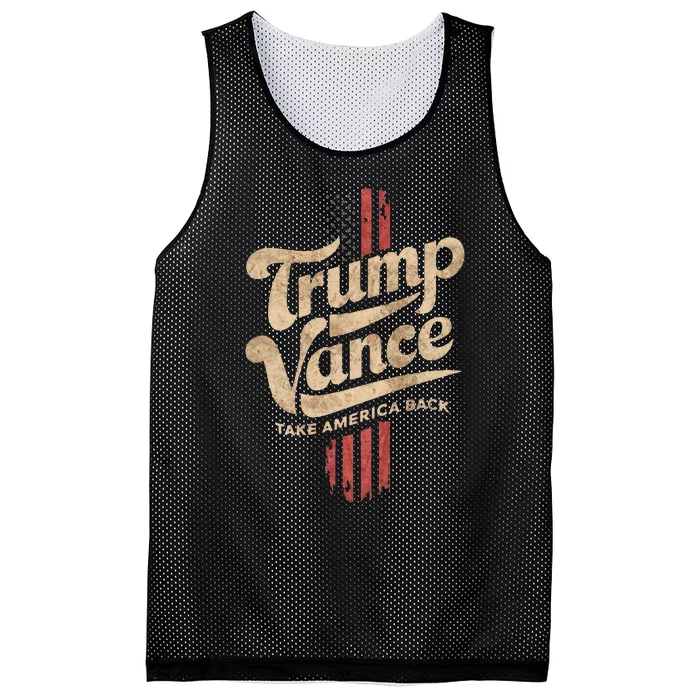 Red Retro Trump Vance Swea Mesh Reversible Basketball Jersey Tank