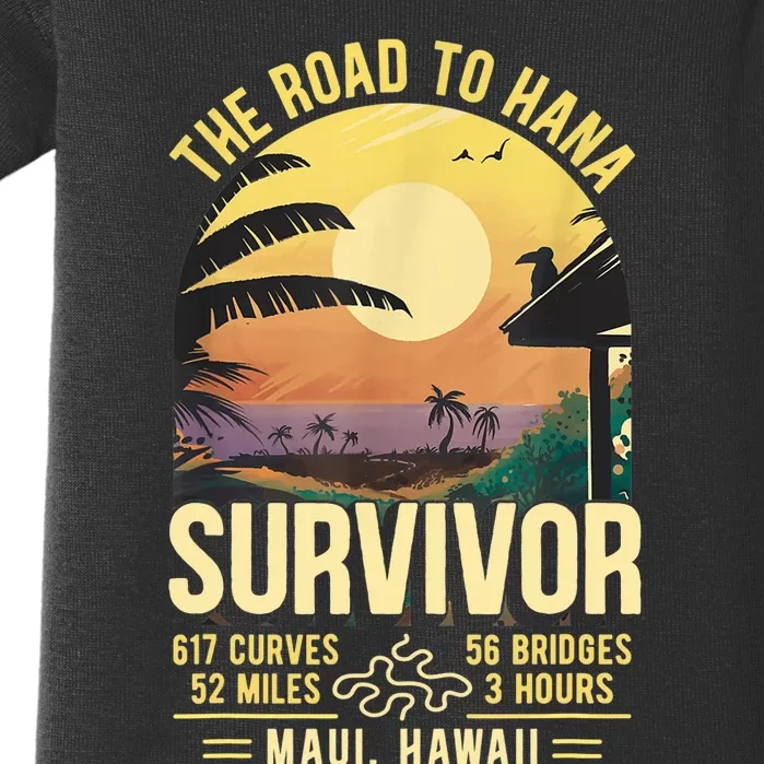 RJC Road To Hana Survivor Maui Hawaii Trip Adventure Baby Bodysuit