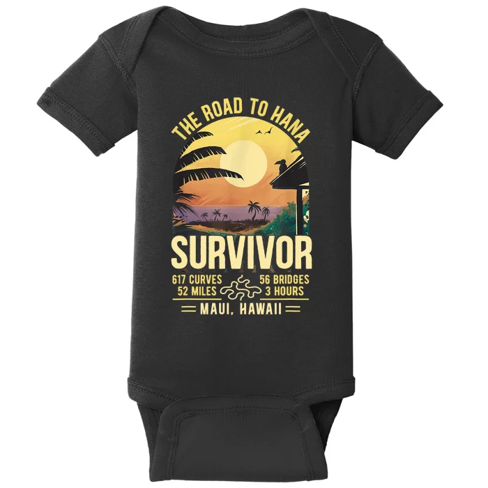 RJC Road To Hana Survivor Maui Hawaii Trip Adventure Baby Bodysuit