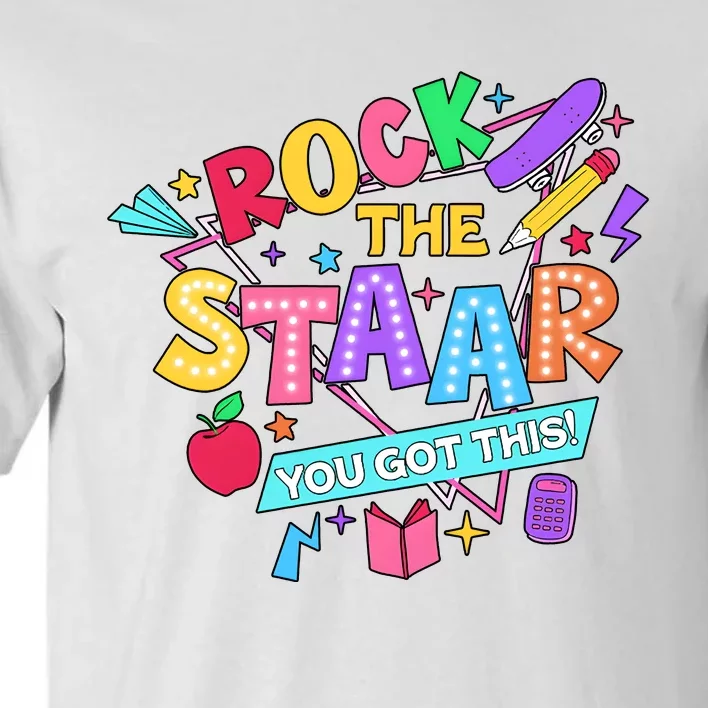 Retro Rock The Staar You Got This Test Day Funny Tall T-Shirt