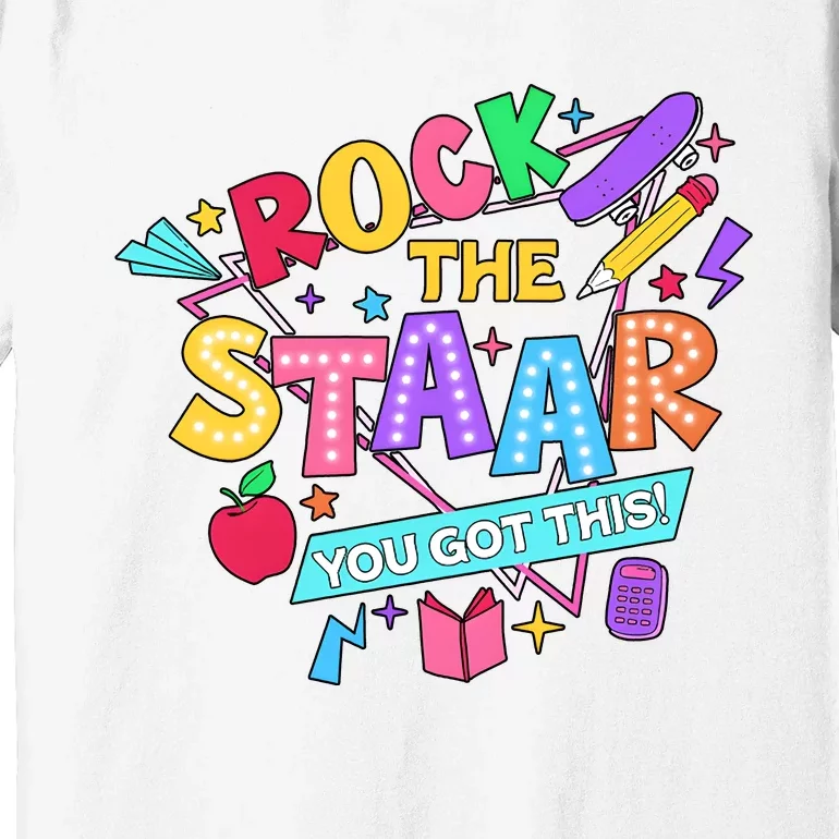 Retro Rock The Staar You Got This Test Day Funny Premium T-Shirt