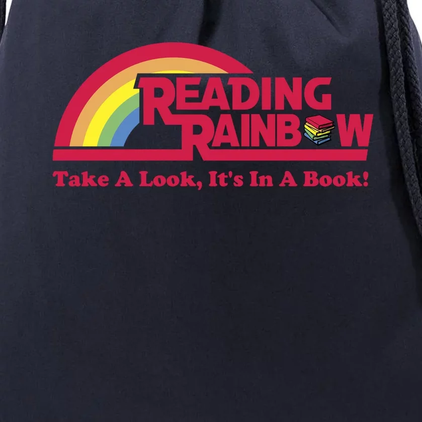 Reading Rainbow Take A Look Its In A Book Drawstring Bag