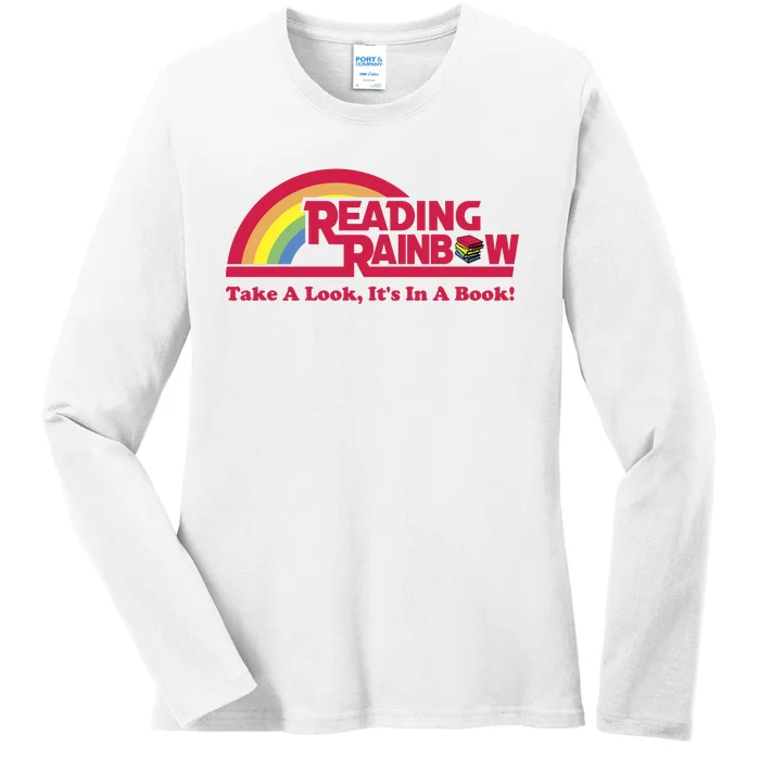 Reading Rainbow Take A Look Its In A Book Ladies Long Sleeve Shirt