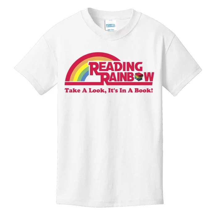 Reading Rainbow Take A Look Its In A Book Kids T-Shirt