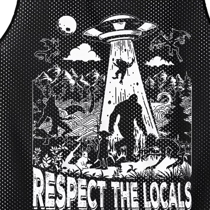 Retro Respect The Locals Sasquatch Bigfoot Mesh Reversible Basketball Jersey Tank