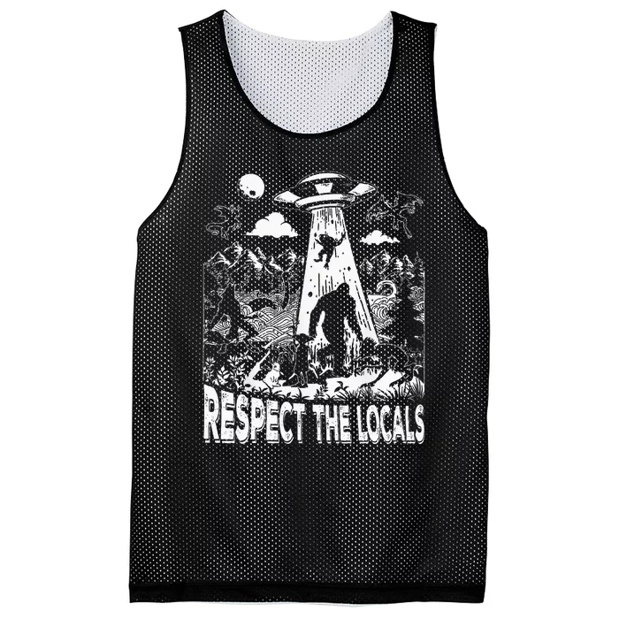 Retro Respect The Locals Sasquatch Bigfoot Mesh Reversible Basketball Jersey Tank