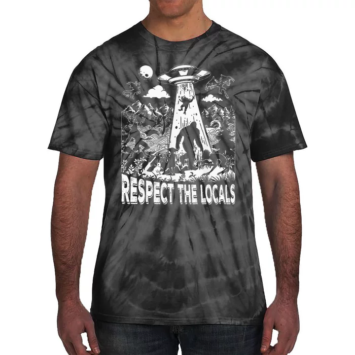 Retro Respect The Locals Sasquatch Bigfoot Tie-Dye T-Shirt