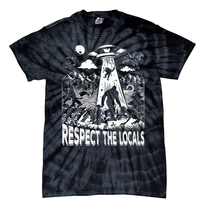 Retro Respect The Locals Sasquatch Bigfoot Tie-Dye T-Shirt