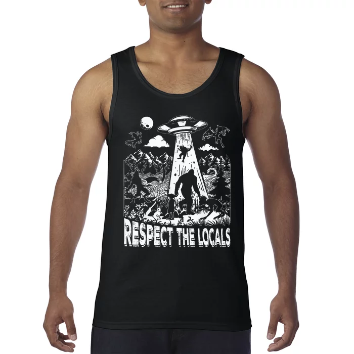 Retro Respect The Locals Sasquatch Bigfoot Tank Top