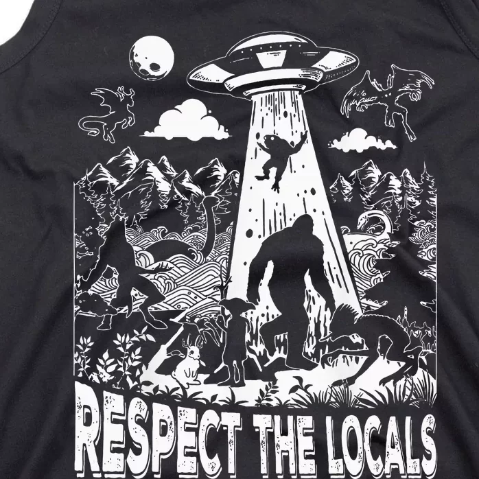 Retro Respect The Locals Sasquatch Bigfoot Tank Top