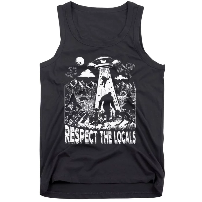 Retro Respect The Locals Sasquatch Bigfoot Tank Top