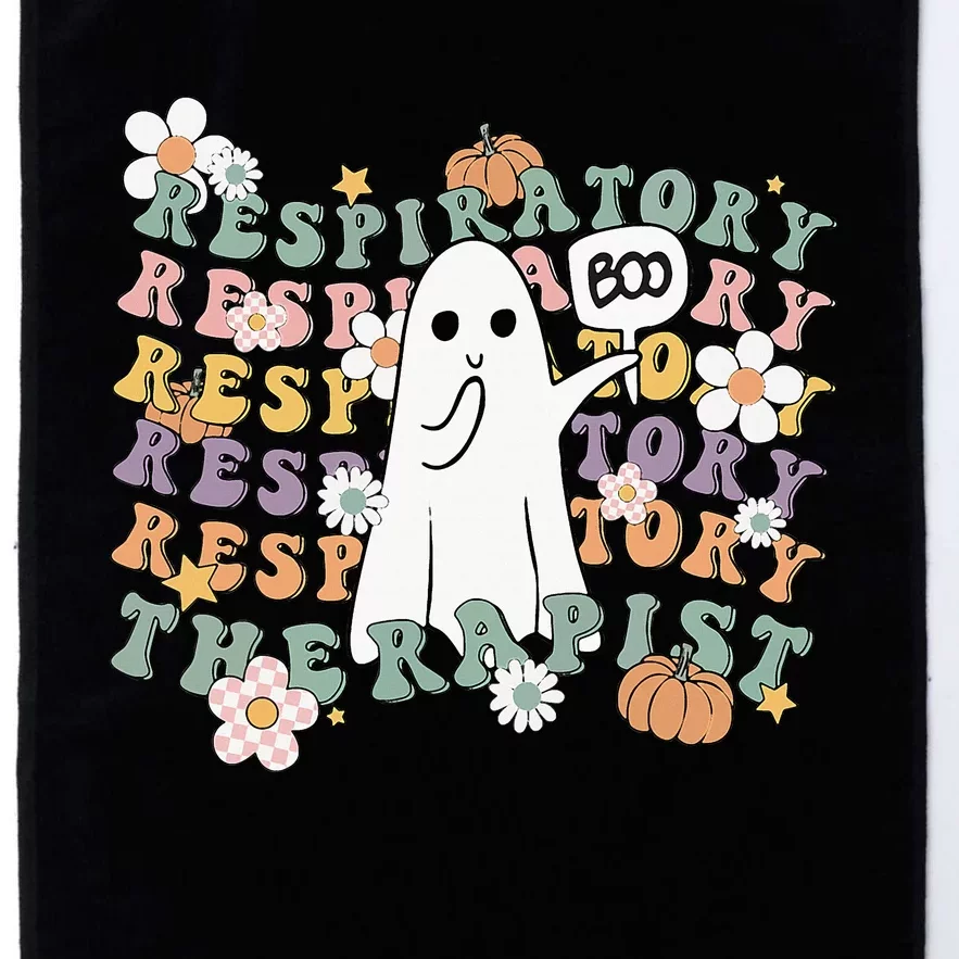 Retro Respiratory Therapist Cute Ghost Halloween Pumpkin Platinum Collection Golf Towel