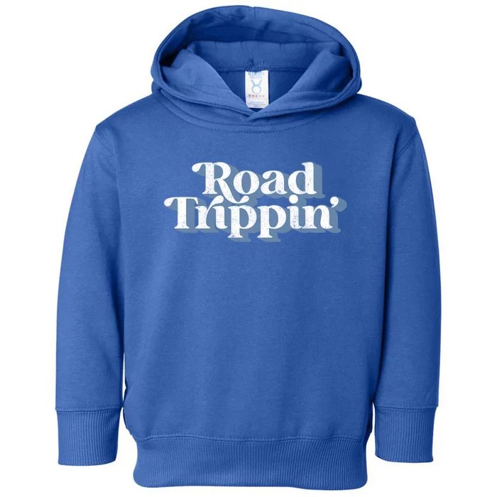 Retro Road Trippin Funny Vintage 70s Disco Party Costume Cute Gift Toddler Hoodie