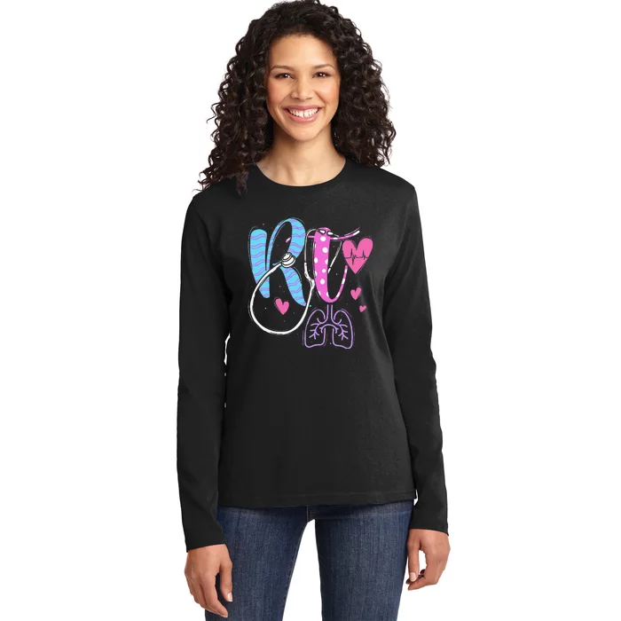 RT Respiratory Therapist Therapy Medical Practitioner Ladies Long Sleeve Shirt