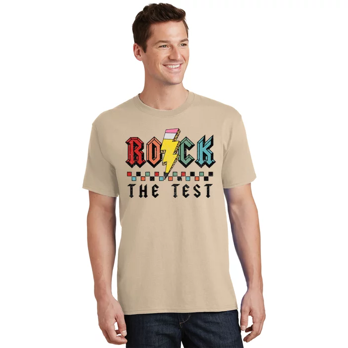 Retro Rock The Test Testing Day For Teacher T-Shirt