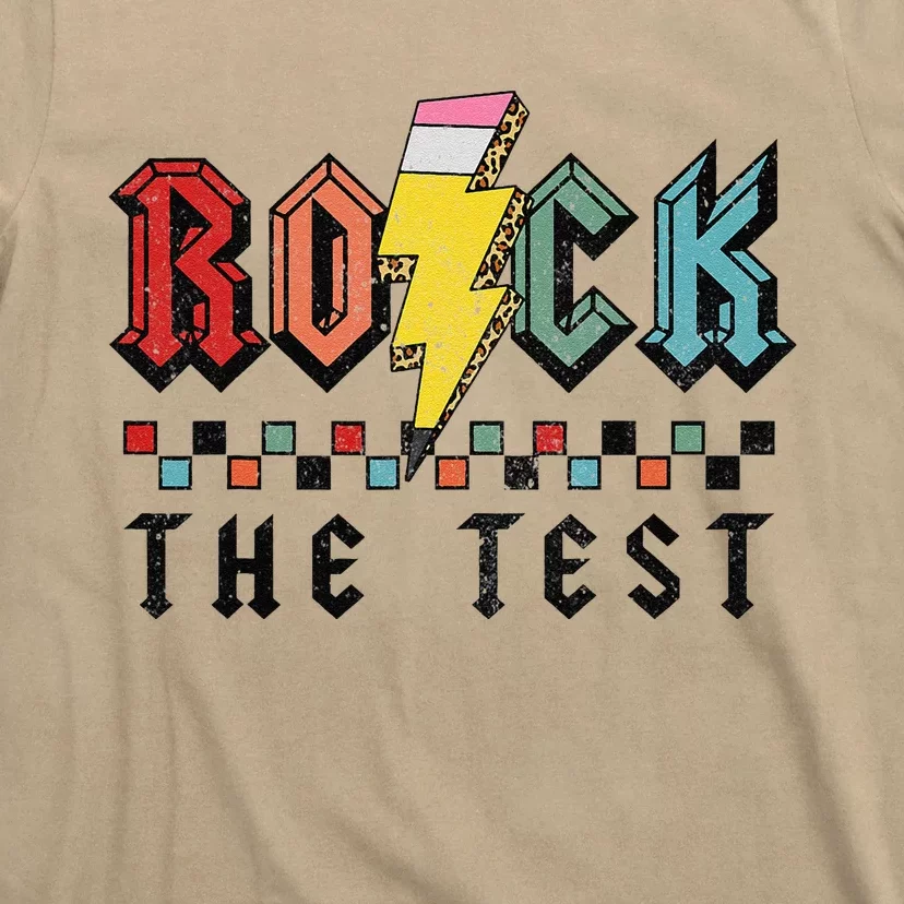 Retro Rock The Test Testing Day For Teacher T-Shirt