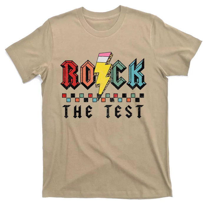 Retro Rock The Test Testing Day For Teacher T-Shirt