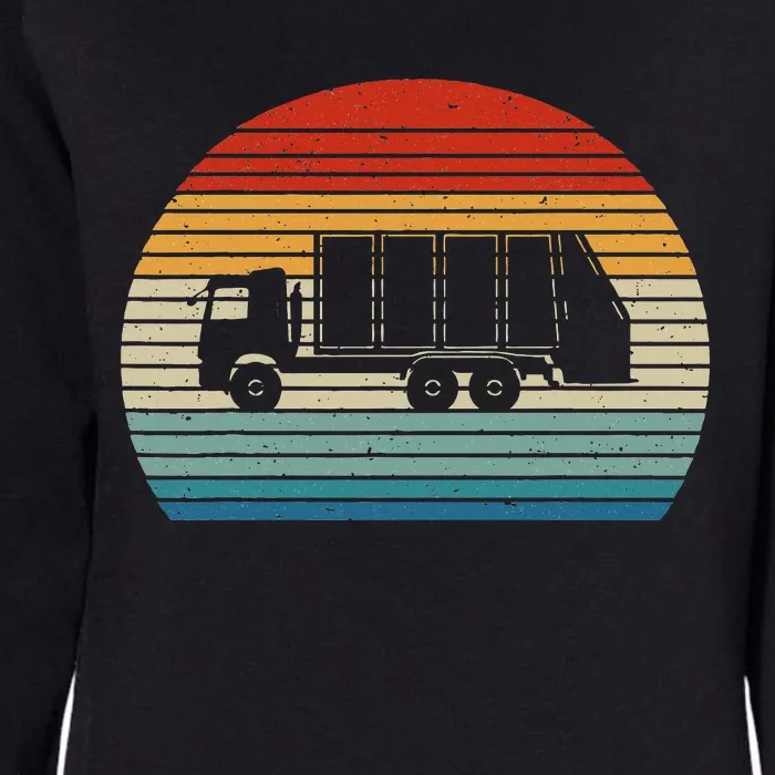 Retro Recycling Trash Garbage Truck Sunset Old School Party Womens California Wash Sweatshirt