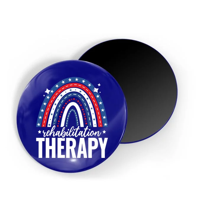 Rainbow Rehabilitation Therapy 4th Of July Usa America Gift Magnet