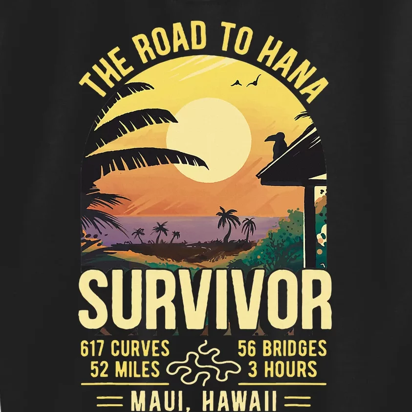 Rjc Road To Hana Survivor Maui Hawaii Trip Adventure Kids Sweatshirt