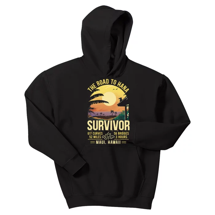 Rjc Road To Hana Survivor Maui Hawaii Trip Adventure Kids Hoodie