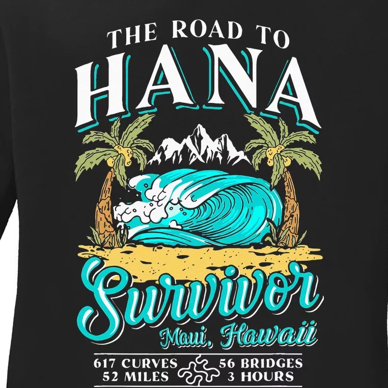 RJC Road to Hana Survivor Maui Hawaii Trip Adventure Ladies Long Sleeve Shirt