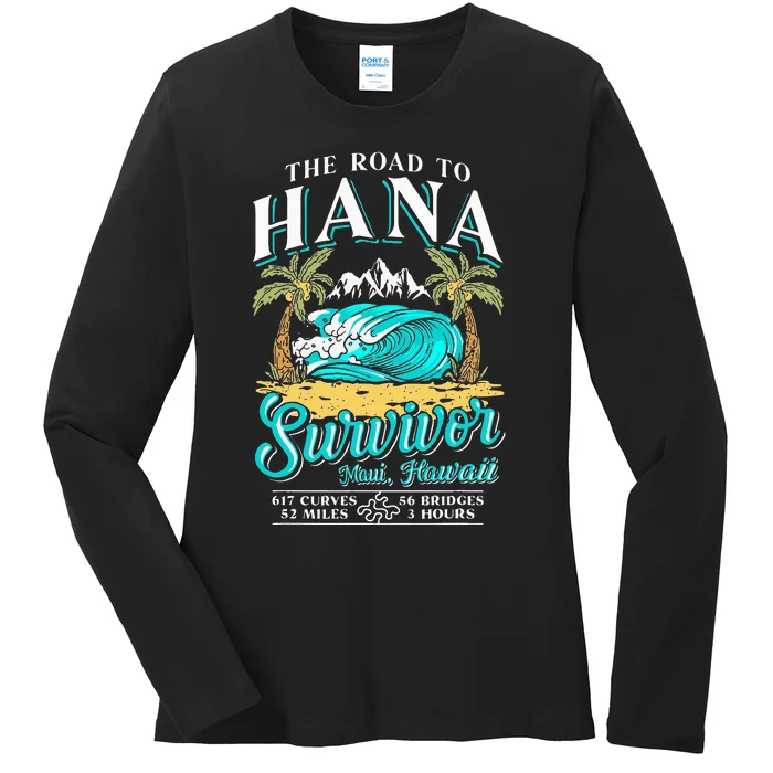 RJC Road to Hana Survivor Maui Hawaii Trip Adventure Ladies Long Sleeve Shirt