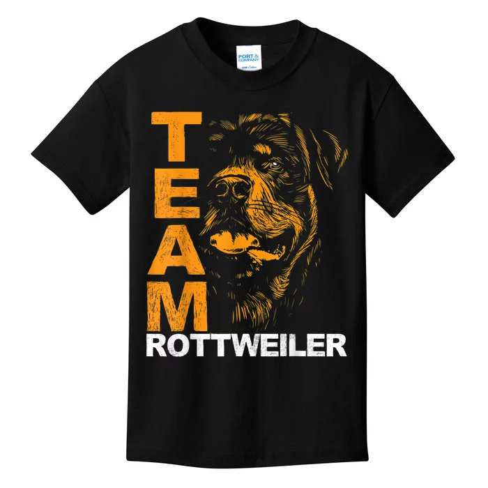 Rottweiler Rottie Team Love Dog Owners Kids T-Shirt