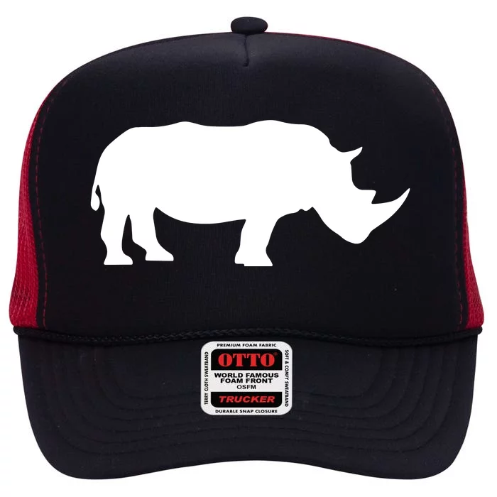 Rhinoceros Rhino Unicorn Wild Animal Lover High Crown Mesh Trucker Hat