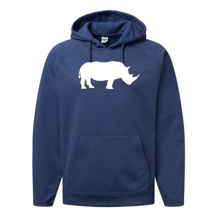 Rhinoceros Rhino Unicorn Wild Animal Lover Performance Fleece Hoodie