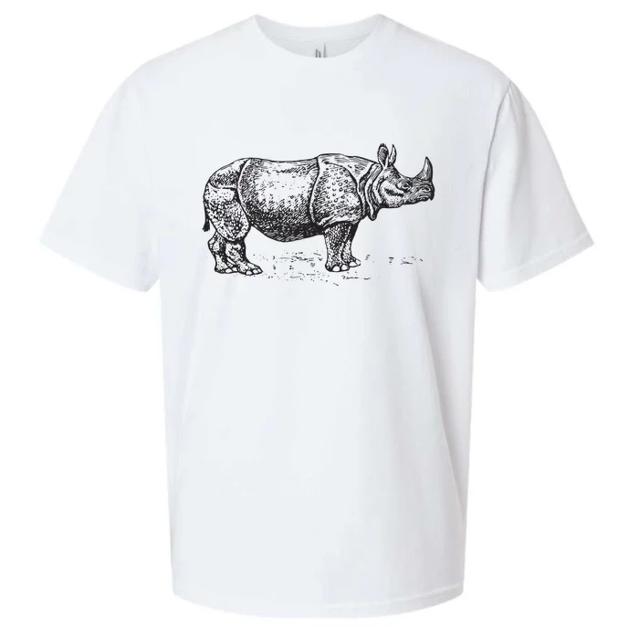 Rhinoceros Rhino Unicorn Wild Animal Lover Sueded Cloud Jersey T-Shirt