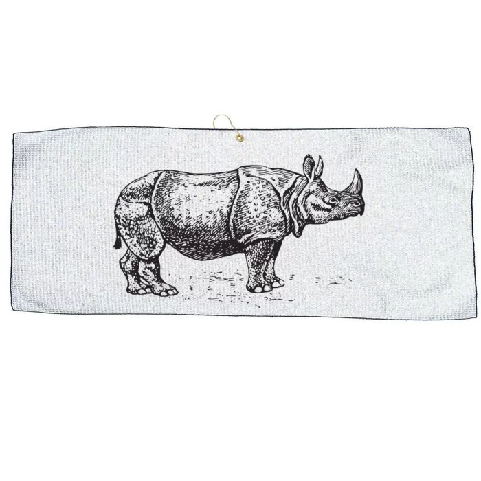 Rhinoceros Rhino Unicorn Wild Animal Lover Large Microfiber Waffle Golf Towel