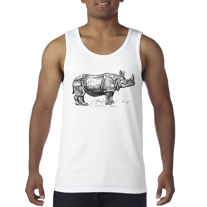 Rhinoceros Rhino Unicorn Wild Animal Lover Tank Top