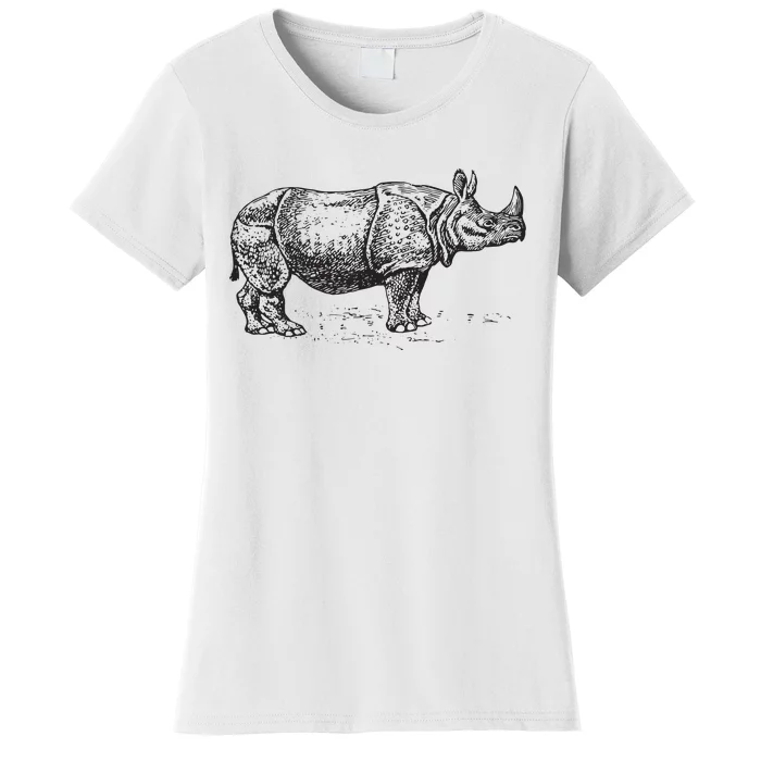 Rhinoceros Rhino Unicorn Wild Animal Lover Women's T-Shirt